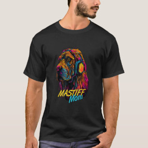 Vaporwave Englisch Mastiff Mom Futuristisch Englis T-Shirt