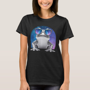 Vaporwave Frog Space Brillen Galaxy Sonnenbrille T T-Shirt