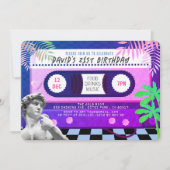 Vaporwave Future Funk Cassette Tape Geburtstag Einladung (Vorderseite)