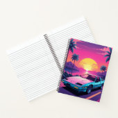 Vaporwave Futuristic Retro Sports Car Notebook Notizblock (Innenseite)