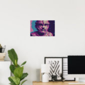 Vaporwave Glitch Art Portrait Poster (Heimbüro)