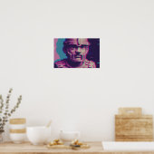 Vaporwave Glitch Art Portrait Poster (Küche)