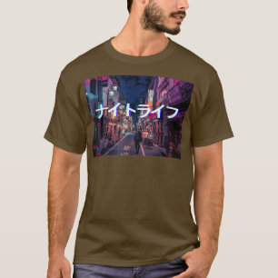 Vaporwave Glitch Outrun Tokyo Night Life Naitai T-Shirt