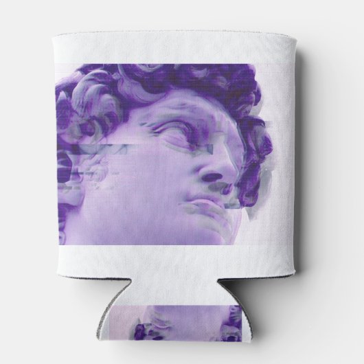 Vaporwave Glitch Statue Dosenkühler (Rückseite)