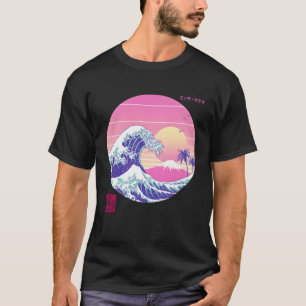 Vaporwave Great Wave Japanische Ästhetik T-Shirt