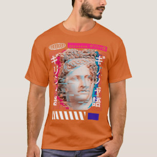 Vaporwave Greece Japanese Greek Statue Adonis T-Shirt