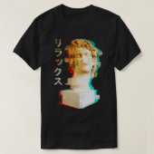 Vaporwave Griechische Statue Helios mit ästhetisch T-Shirt (Design vorne)