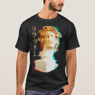 Vaporwave Griechische Statue Helios mit ästhetisch T-Shirt