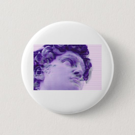 Vaporwave griechische Störschubstatue Button (Vorderseite)