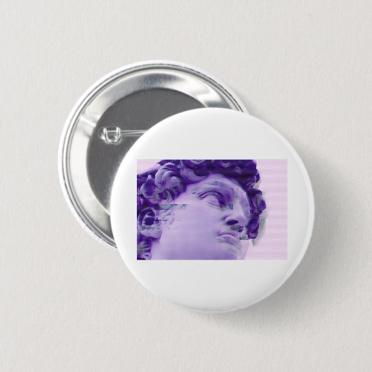 Vaporwave griechische Störschubstatue Button (Vorne & Hinten)