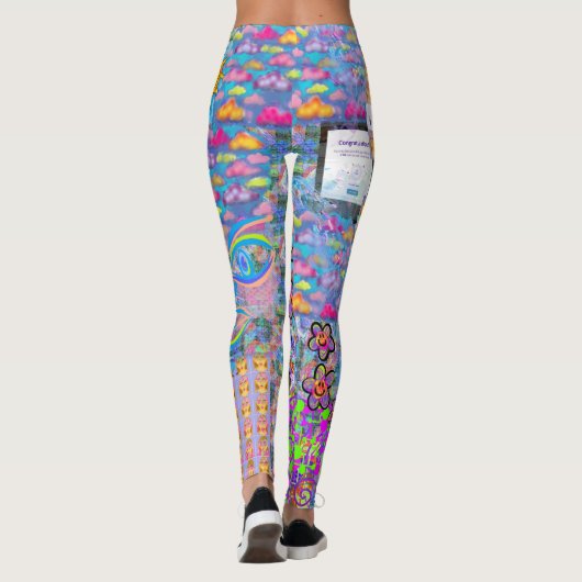 Vaporwave-Hirnhaut Leggings (Rückseite)