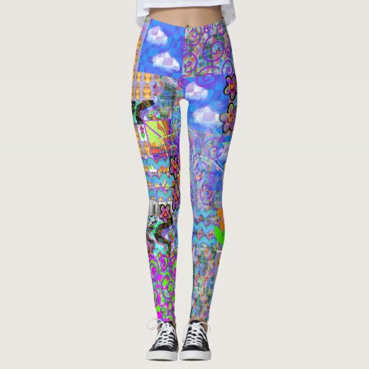 Vaporwave-Hirnhaut Leggings (Vorderseite)