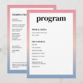 Vaporwave-Hochzeitsprogramm Programm (Vorne/Hinten)