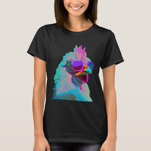 Vaporwave-Huhn T-Shirt (Vorderseite)