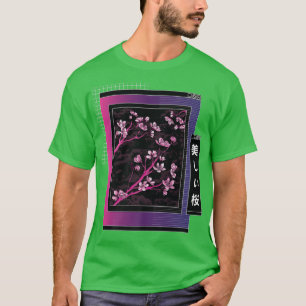 Vaporwave Japan Style Japanisch Kirry Blossom Saku T-Shirt