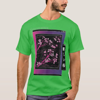 Vaporwave Japan Style Japanisch Kirry Blossom Saku T-Shirt