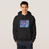 Vaporwave-Katze - Kapuzenpullover Hoodie (Vorne ganz)