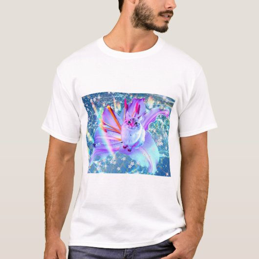 Vaporwave-Katze - T-Shirt (Vorderseite)