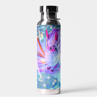 Vaporwave-Katzen-Wasserflasche Trinkflasche