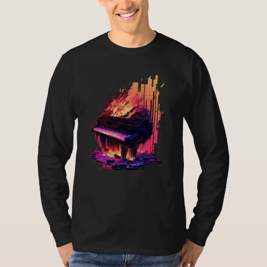 Vaporwave-Klavier T-Shirt (Vorderseite)