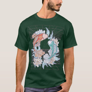 Vaporwave Koi Fisch Japan Sakura Karpfenzucht 1345 T-Shirt