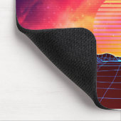 Vaporwave Landschaft mit Felsen Mousepad (Ecke)
