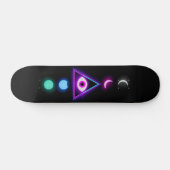 Vaporwave Moon Skateboard (Horizontal)