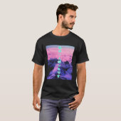 Vaporwave Mountain Alone Japanisches ästhetisches T-Shirt (Vorne ganz)
