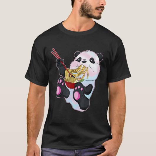 Vaporwave Niedlich Panda Bear Pastel Goth Ramen T-Shirt (Vorderseite)