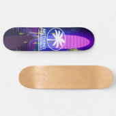 Vaporwave Palm Trees Skateboard (Horizontal)