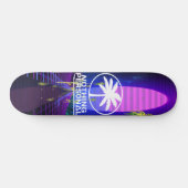 Vaporwave Palm Trees Skateboard (Horizontal)