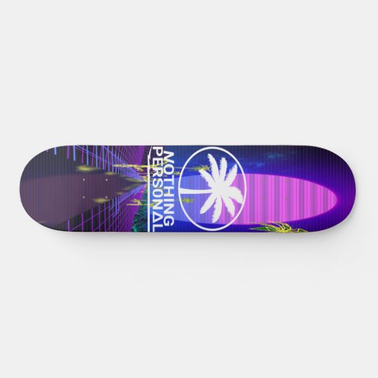 Vaporwave Palm Trees Skateboard (Horizontal)
