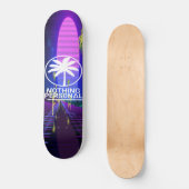 Vaporwave Palmen Skateboard (Vorderseite)