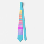 Vaporwave Pastell-Digital-Streifen Krawatte (Vorderseite)