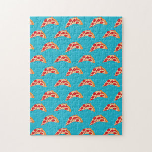 Vaporwave Pepperoni-Käsepizza-Scheibe Fast Food Puzzle
