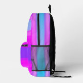 Vaporwave Pink und Blue Acrylic Paint Technology Bedruckter Rucksack (Rechts)