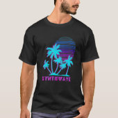 Vaporwave Retro 1980er Jahre Otaku Synthwave Palm T-Shirt (Vorderseite)