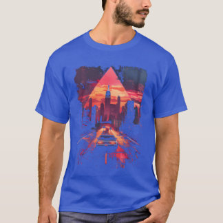 Vaporwave Retro Auto Stadt Synthwave 80er 90er Fre T-Shirt