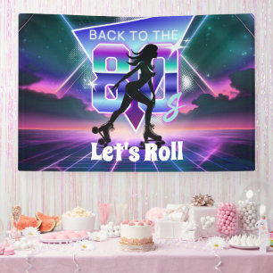 Vaporwave Roller Skate Geburtstagsparty Banner