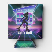 Vaporwave Roller Skate Geburtstagsparty Dosenkühler (Vorderseite)