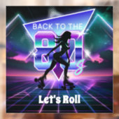 Vaporwave Roller Skate Geburtstagsparty Fensteraufkleber (Blatt 2)