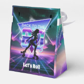 Vaporwave Roller Skate Geburtstagsparty Geschenkschachtel (Rückseite)