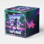 Vaporwave Roller Skate Geburtstagsparty Geschenkschachtel (Vorderseite)