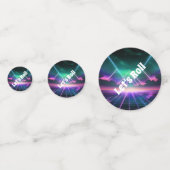 Vaporwave Roller Skate Geburtstagsparty Konfetti (Vorderseiten)