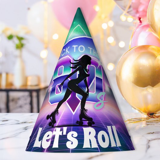 Vaporwave Roller Skate Geburtstagsparty Partyhütchen