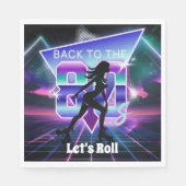 Vaporwave Roller Skate Geburtstagsparty Serviette (Vorderseite)
