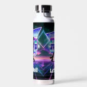 Vaporwave Roller Skate Geburtstagsparty Trinkflasche (Links)