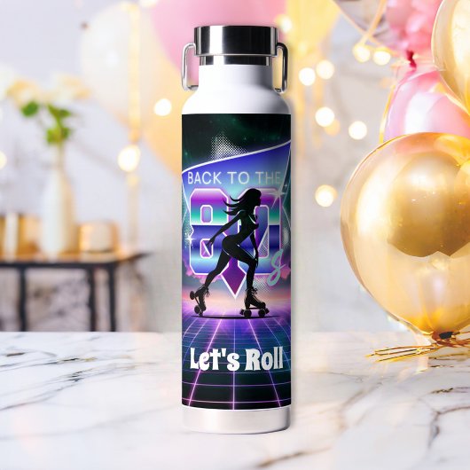 Vaporwave Roller Skate Geburtstagsparty Trinkflasche