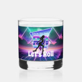 Vaporwave Roller Skate Geburtstagsparty Whiskyglas (Rückseite)