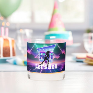 Vaporwave Roller Skate Geburtstagsparty Whiskyglas